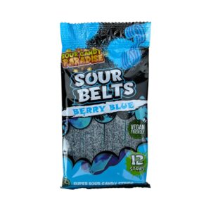 Sour Belts Berry Blue savanyú gumicukor 100g 12db